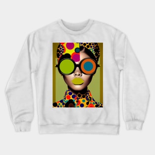 Modern pop art style woman portrait Crewneck Sweatshirt